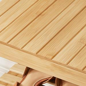 SONGMICS Raft de depozitare din bambus, cu 3 niveluri, 28x70x45cm, maro [6]