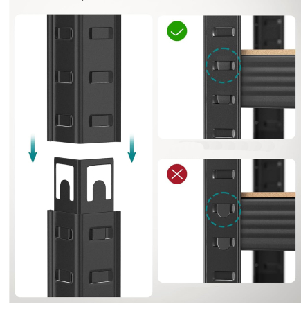 SONGMICS Raft de depozitare metalic, cu polite din PAL, 5 polite, max. 600 kg, 200x100x50cm, maro si negru [3]