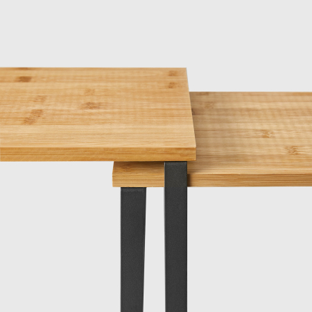 SONGMICS Set 2 rafturi de bucatarie suprapozabile, pentru ustensile sau condimente, 20x30x16cm, natur si negru [11]