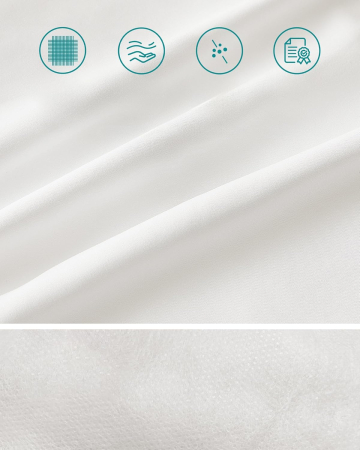 SONGMICS Set de 2 perne cu suprafata moale, 80x80 cm, umplutura 1500 g, alb [3]