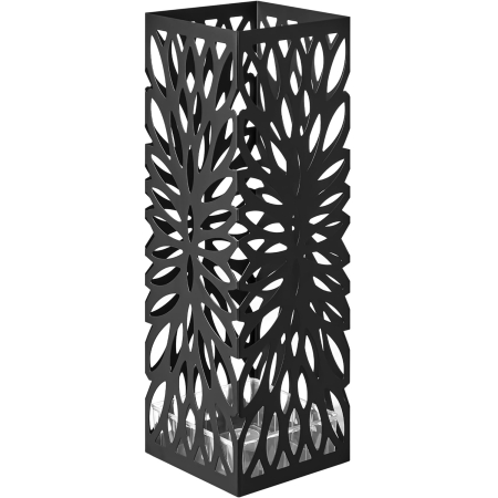 Casă - SONGMICS Suport metalic pentru umbrele, cu carlige si tava de picurare, 16x16x49cm, negru