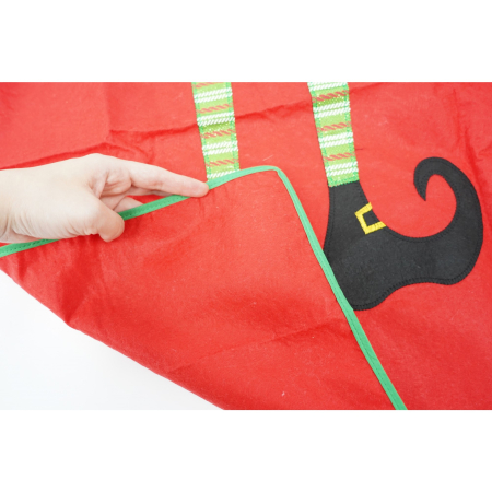 Sort Craciun, , cu model de elf, rosu, pentru adulti, poliester [4]