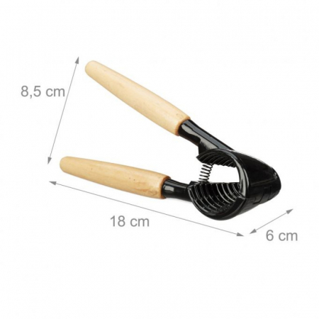 Spargator de Nuci, Alune, Migdale, Samburi, Manual, din Metal Premium Foarte Eficient, cu Manere din Lemn si Arc, Universal [7]