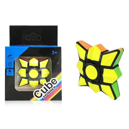 Jucarie Inteligenta Spinner Rubik cu 6 Culori si Diferite Posibilitati de Aranjare, Jucarie Antistres, Multicolor [0]