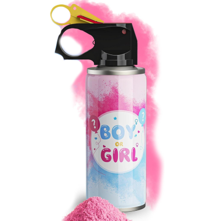 Accesorii Petrecere - Spray Gender Reveal, , 260 ml, din Amidon de Porumb, Dezvaluire Gen Bebelusi, Roz