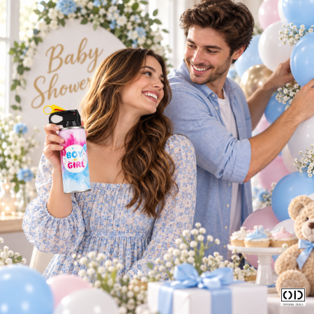 Efect albastru pentru petrecere Gender Reveal baietel