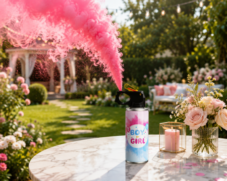 Jucarii, Copii & Bebe - Spray Gender Reveal ORIGINAL DEALS 260 ml Pulbere Roz Dezvaluire Gen Bebelus Fetita