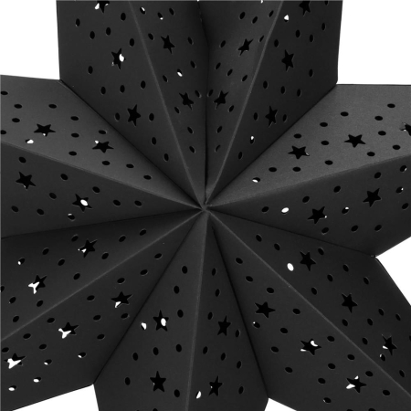 Stea decorativa 3D din hartie ajurata, 50cm, neagra [3]