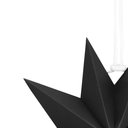 Stea decorativa 3D din hartie, cu 9 colturi, 30cm, neagra [4]