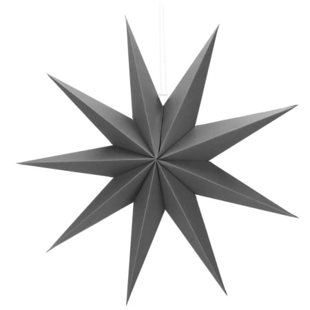 Stea decorativa 3D din hartie, cu 9 colturi, 60cm, argintie [1]