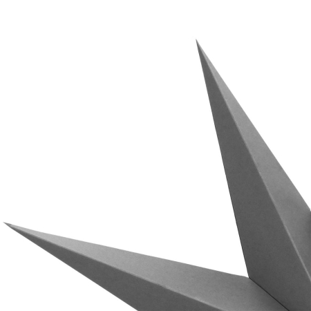 Stea decorativa 3D din hartie, cu 9 colturi, 60cm, argintie [5]