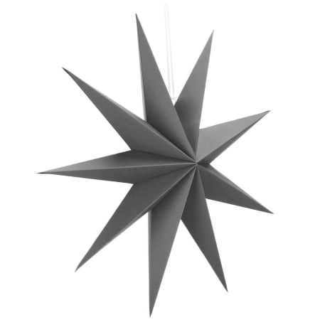 Stea decorativa 3D din hartie, cu 9 colturi, 60cm, argintie [11]