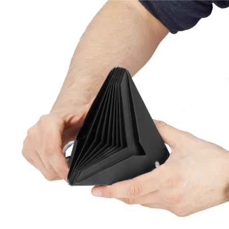 Stea decorativa 3D din hartie, cu 9 colturi, 60cm, neagra [10]