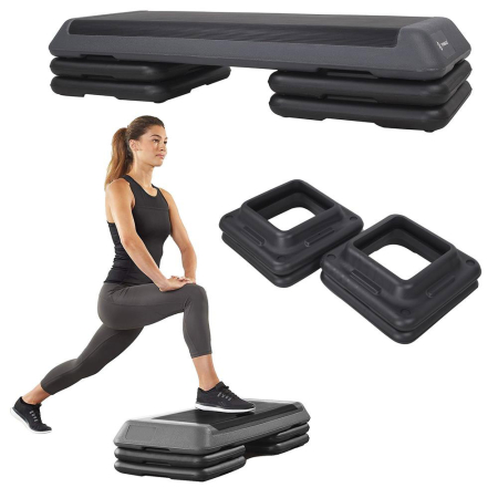 Stepper aerobic fitness profesional, 3 niveluri de inaltime, suporta maxima 350 kg [1]