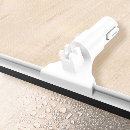 Stergator de Geamuri , cu Doua Fete, Tija Telescopica, cu Recipient de Lichid, Laveta din Microfibra, Racleta Silicon, 120 cm, Alb [2]