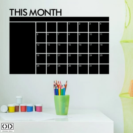 Sticker Autocolant  Calendar de tip Tabla cu Organizator si Planificator pentru 31 de zile ale lunii [2]