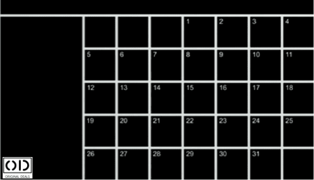 Sticker Autocolant  Calendar de tip Tabla cu Organizator si Planificator pentru 31 de zile ale lunii [8]