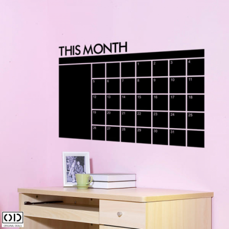 Sticker Autocolant  Calendar de tip Tabla cu Organizator si Planificator pentru 31 de zile ale lunii [1]