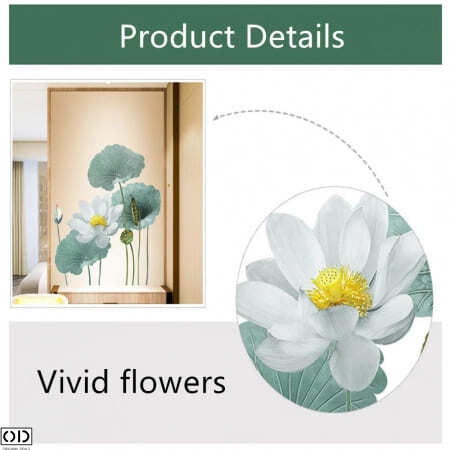 Sticker Autocolant Decorativ pentru Living si Camera, Flori de Lotus [5]