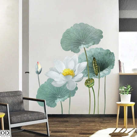 Sticker Autocolant Decorativ pentru Living si Camera, Flori de Lotus [1]