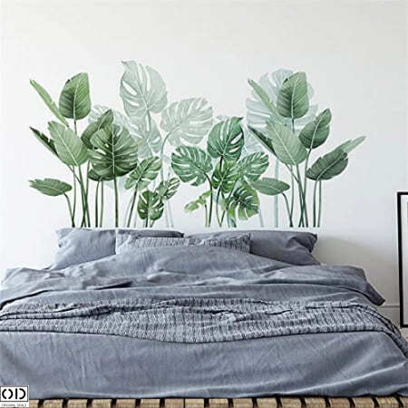 Stickere pentru Perete si Mobila - Sticker Autocolant Decorativ, Planta de Ghiveci, Monstera Deliciosa