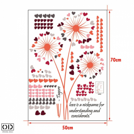 Sticker Autocolant, Papadii cu Inimioare si Mesaj Motivational, Original Deals® [5]