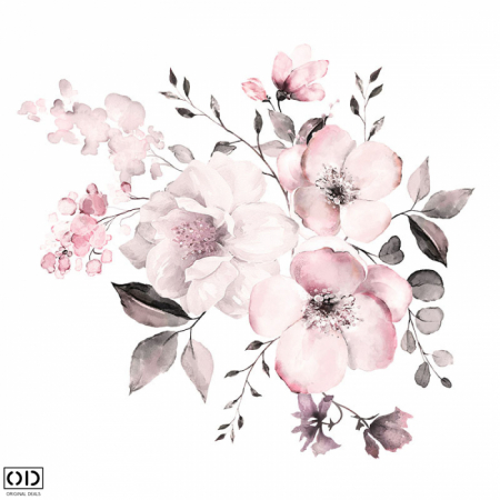 Sticker Autocolant pentru Perete cu Flori Decorative, Multicolor [5]