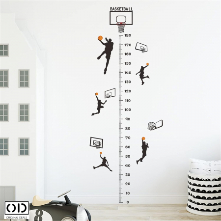 Stickere Metru pentru Copii - Sticker Decorativ Autoadeziv Metru pentru Masurare Inaltime Copii, pentru Camera Copilului, Scoala, Gradinita, Cabinet Medical