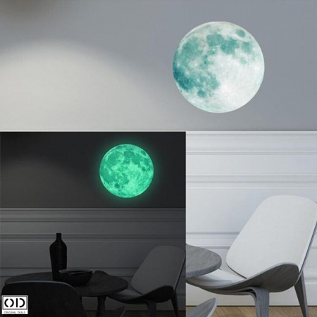 Sticker Decorativ Autocolant Luna Fosforescent, 22cm, Original Deals® [2]