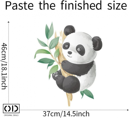 Sticker Decorativ pentru Perete sau Mobila, din PVC Autoadeziv, Model Urs Panda [6]