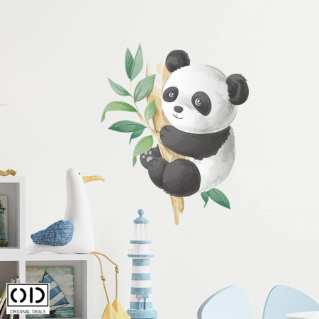 Sticker Decorativ pentru Perete sau Mobila, din PVC Autoadeziv, Model Urs Panda [2]