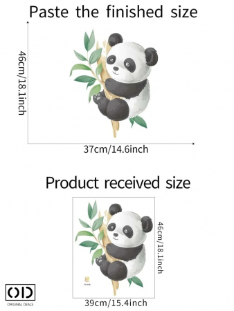 Sticker Decorativ pentru Perete sau Mobila, din PVC Autoadeziv, Model Urs Panda [13]