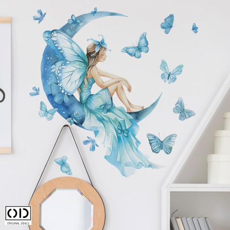 Sticker Decorativ si Autoadeziv pentru Copii, Se Lipeste pe Mobila, Perete si Sticla, Model Zana Ursitoare [6]