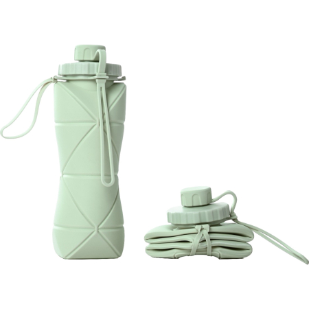 ✨TOATE PRODUSELE✨ - Sticla de apa pliabila , din silicon,reutilizabila, rezistenta la temepreturi ridiate, usor de depozitat si carat, 22 x 7.8 cm, 600 ml, verde