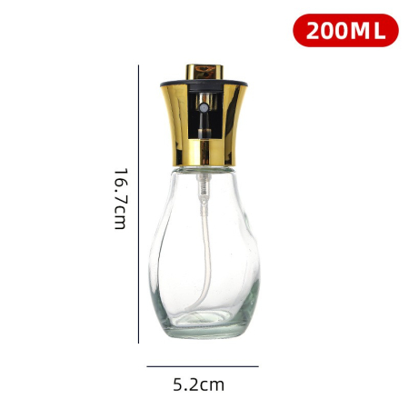 Sticla de ulei cu Pulverizator, , Sticla pentru Lichide de Bucatarie, Otet, Sos, 16.7 x 5.2 cm, Volum 200 ml, Gold [1]
