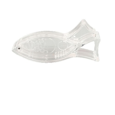 Ustensile pentru Bucătărie - Storcator de Citrice Manual, , Rezistente, Usor de Folosit si Depozitat, Durabil, Calitativ, 12x5.2 cm, Model Peste, Transparent