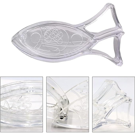 Storcator de Citrice Manual, , Rezistente, Usor de Folosit si Depozitat, Durabil, Calitativ, 12x5.2 cm, Model Peste, Transparent [4]