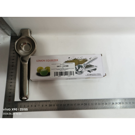 Storcator de Citrice Manual, , Storcator de Fructe Moi, Rezistent, Usor de Folosit si Depozitat, Durabil, Calitativ, 20.5 x 7cm, Inox, Argintiu [6]