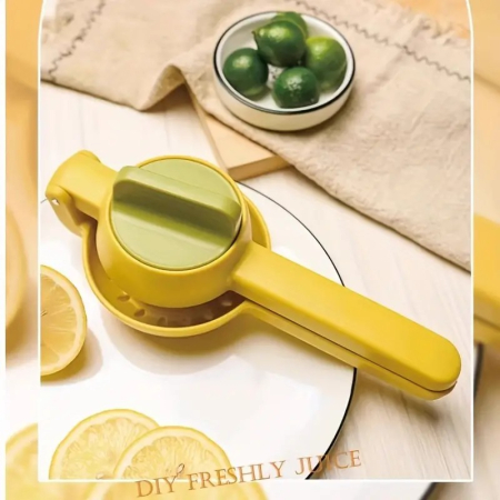 Storcator manual citrice, , pentru lamai, portocale, cu actiune dubla, usor de utilizat, material ABS rezistent, 8x10x22 cm, Galben [2]