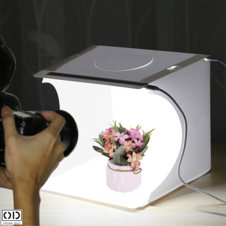 Cub Mini Studio Foto cu 2 Benzi LED si 6 Fundaluri Colorate pentru Fotografii Profesionale de Produs [12]