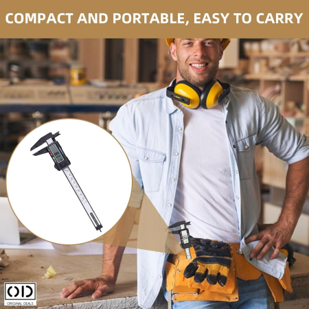 Subler Electronic Digital 0-150 mm, LCD, CM/IN, PVC, Negru – ORIGINAL DEALS [1]