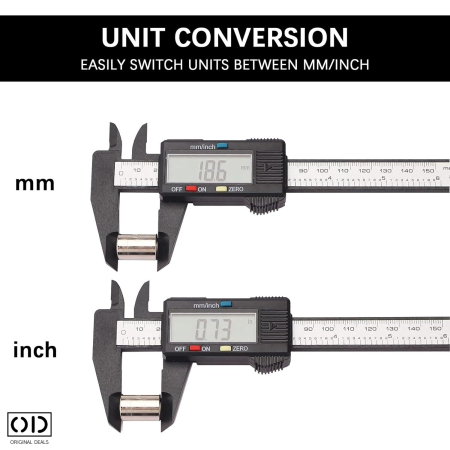 Subler Electronic Digital 0-150 mm, LCD, CM/IN, PVC, Negru – ORIGINAL DEALS [6]