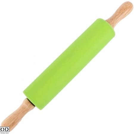 Sucitor din Silicon cu Ax Rotativ si Manere din Lemn de Bambus, pentru Modelat Aluatul, Calitate si Design Premium, 10cm [12]