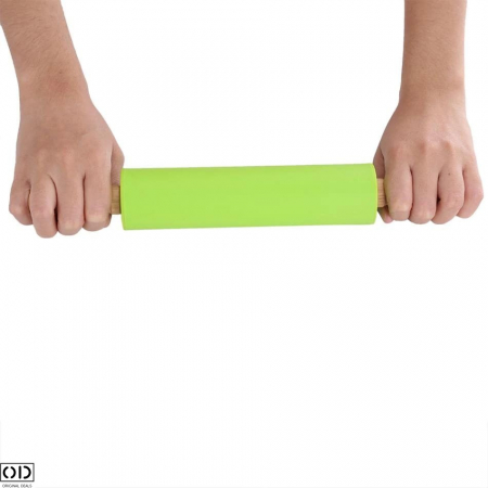 Sucitor din Silicon cu Ax Rotativ si Manere din Lemn de Bambus, pentru Modelat Aluatul, Calitate si Design Premium, 10cm [2]