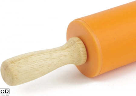 Sucitor din Silicon cu Ax Rotativ si Manere din Lemn de Bambus, pentru Modelat Aluatul, Calitate si Design Premium, 10cm [2]