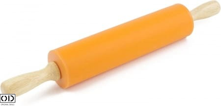 Sucitor din Silicon cu Ax Rotativ si Manere din Lemn de Bambus, pentru Modelat Aluatul, Calitate si Design Premium, 10cm [1]