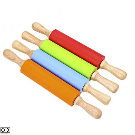 Sucitor din Silicon cu Ax Rotativ si Manere din Lemn de Bambus, pentru Modelat Aluatul, Calitate si Design Premium, 10cm [3]