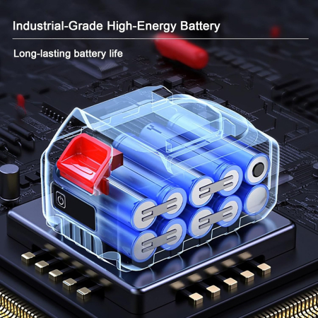 Suflanta de Aer Multifunctionala Portabila, , Incarcare Auto, pentru Gratar, Masina, Indepartare Frunze si Praf, 1500 mAh, Viteta de Rotatie 25000 RPM, 2 Baterii de Li si Incarcator, Galben [6]