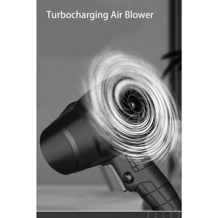 Suflanta de Aer Multifunctionala Portabila, , Incarcare Auto, pentru Gratar, Masina, Indepartare Frunze si Praf, 1500 mAh, Viteta de Rotatie 25000 RPM, 2 Baterii de Li si Incarcator, Galben [4]