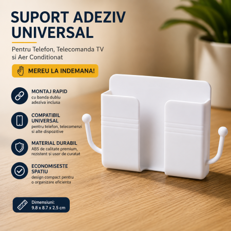 Suport Adeziv pentru Telefon sau Telecomanda Televizor si Aer Conditionat, [1]